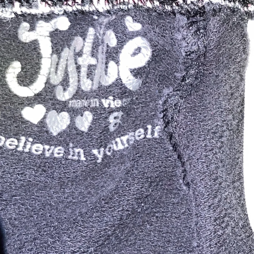 JUSTICE Girl's Black Joggers Size 8